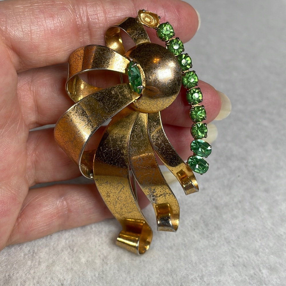 Vintage Brooch Sterling With Gold Plating 1940’s